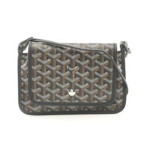 GOYARD Plumet Pouch Wallet Shoulder Bag Leather Black Multicolor